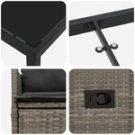 vidaXL Ensemble de salle à manger pour jardin 5 Pièces Gris Poly rotin