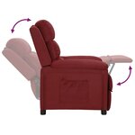Vidaxl fauteuil inclinable rouge bordeaux tissu