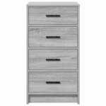 vidaXL Buffet Sonoma gris 40 x 41 x 75 cm Bois d'ingénierie