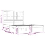 vidaXL Cadre de lit Bois de pin massif 120x200 cm
