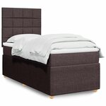 vidaXL Sommier à lattes de lit avec matelas Marron foncé 90x190 cm