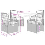 vidaXL Ensemble à manger de jardin 5 Pièces coussins gris résine tressée