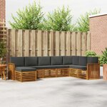 vidaXL Ensemble de canapés d'extérieur 8 Pièces Naturel et Anthracite