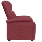vidaXL Fauteuil inclinable Rouge bordeaux Similicuir