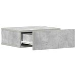 vidaXL Tables de chevet flottantes 2 Pièces Gris béton Bois d'ingénierie