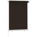 vidaXL Store roulant d'extérieur 100x140 cm Marron PEHD