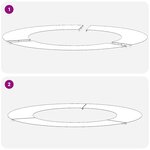 vidaXL adapté pour anneaux d'arbre plats 5 Pièces Noir Ø50 / 80 cm Acier