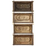 vidaXL Plateau avec stockage Marron 30 x 15 x 9 cm Bois Recyclé Solide