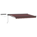 vidaXL Auvent rétractable électrique Marron et anthracite 2 5 x 2 m