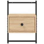 vidaXL Table de chevet murale 2 Pièces chêne sonoma 35x30x51 cm