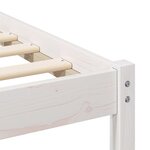 vidaXL Cadre de lit Blanc 120 x 190 cm Bois massif en pin