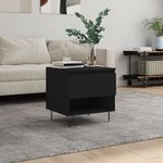 vidaXL Table basse noir 50x46x50 cm bois d’ingénierie