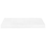 vidaXL Étagère murale flottante 2 Pièces Blanc brillant 50x23x3 8 cm MDF
