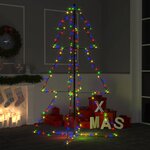 Vidaxl arbre de noël cône 200 led d'intérieur/d'extérieur 98x150 cm