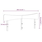 vidaXL Tête de lit cire marron 200 cm bois massif de pin