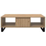 vidaXL Table basse Chêne artisanal 104 x 60 x 35 cm Bois d'ingénierie