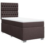 vidaXL Sommier à lattes de lit avec matelas Marron foncé 90x190 cm