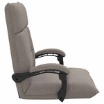 vidaXL Fauteuil de sol ajustable Taupe Tissu