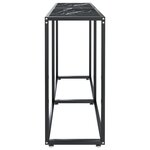 vidaXL Table console Marbre noir 140x35x75 5 cm Verre trempé