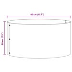 vidaXL Pot en métal gris Galvanisé Métal Petit Incrustations déco