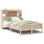 vidaXL Lit bibliothèque sans matelas 135x190 cm bois de pin massif