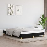 vidaXL Cadre de lit sans matelas noir 140x200 cm tissu