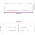 vidaXL Coussin de tête de lit Hvar gris foncé 193 cm tissu