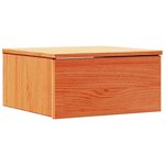 vidaXL Table de chevet avec tiroir 2 Pièces Marron cire 37 x 35 x 18 5 cm