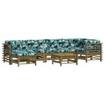 vidaXL Salon de jardin 8 Pièces avec coussins bois de pin imprégné