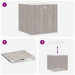 vidaXL Boîtes de rangement pliables 4 Pièces 32x32x32 cm tissu intissé