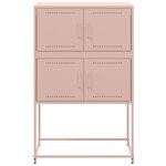 vidaXL Buffet rose 68 5x38 5x107 cm acier