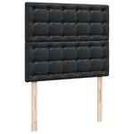 vidaXL Sommier à lattes de lit avec matelas noir 120x190 cm similicuir