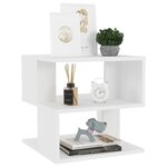 vidaXL Table d'appoint Blanc 40x40x40 cm Aggloméré