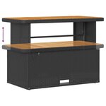 vidaXL Ensemble de canapé de jardin 9 Pièces Noir polyrotin