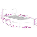 vidaXL Cadre de lit sans matelas 90x190 cm bois de pin massif