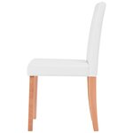 vidaXL Table et chaises 7 Pièces Cuir synthétique Chêne Couleur crème