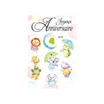 Carte De Voeux Enfant - Anniversaire Age de 1 à 9 ans - Animaux