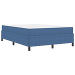 vidaXL Cadre de lit avec matelas Bleu 140 x 190 cm tissu