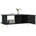 vidaXL Table basse noir 90x50x40 cm bois d'ingénierie