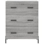 vidaXL Buffet sonoma gris 69 5x34x90 cm bois d'ingénierie