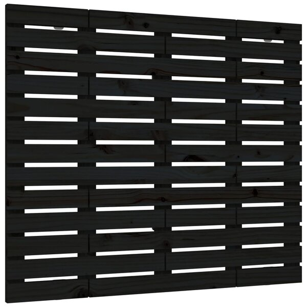 vidaXL Tête de lit murale Noir 126x3x91 5 cm Bois massif de pin