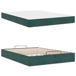 vidaXL Cadre de lit Vert foncé 160 x 200 cm Velours