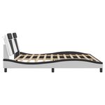 vidaXL Cadre de lit Viana avec LED sans matelas blanc et noir 200x200 cm