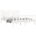 vidaXL Cadre de lit sans matelas blanc 160x200 cm bois de pin massif