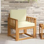 vidaXL Canapé d’extérieur Bois d'acacia massif et polyester Naturel