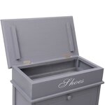 vidaXL Armoire à chaussures Gris 50 x 28 x 98 cm Bois de Paulownia