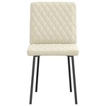 vidaXL Chaises à manger lot de 2 crème similicuir