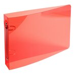 EXACOMPTA - Classeur Fiche Bristol - Dos 35mm - 14,8 x 21 - 2 anneaux - Polypropylene translucide 7/10eme - 5 couleurs aléatoires