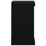 vidaXL Buffet avec lumières LED noir 41x37x67 cm