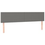 vidaXL Têtes de lit 2 Pièces Gris foncé 80x5x78/88 cm Tissu